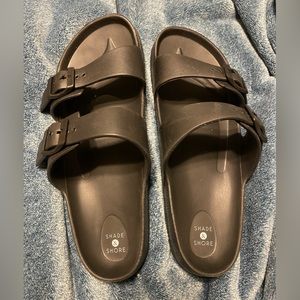 Brand New Black Birkenstock-Style Shade & Shore Sandals Waterproof Comfortable